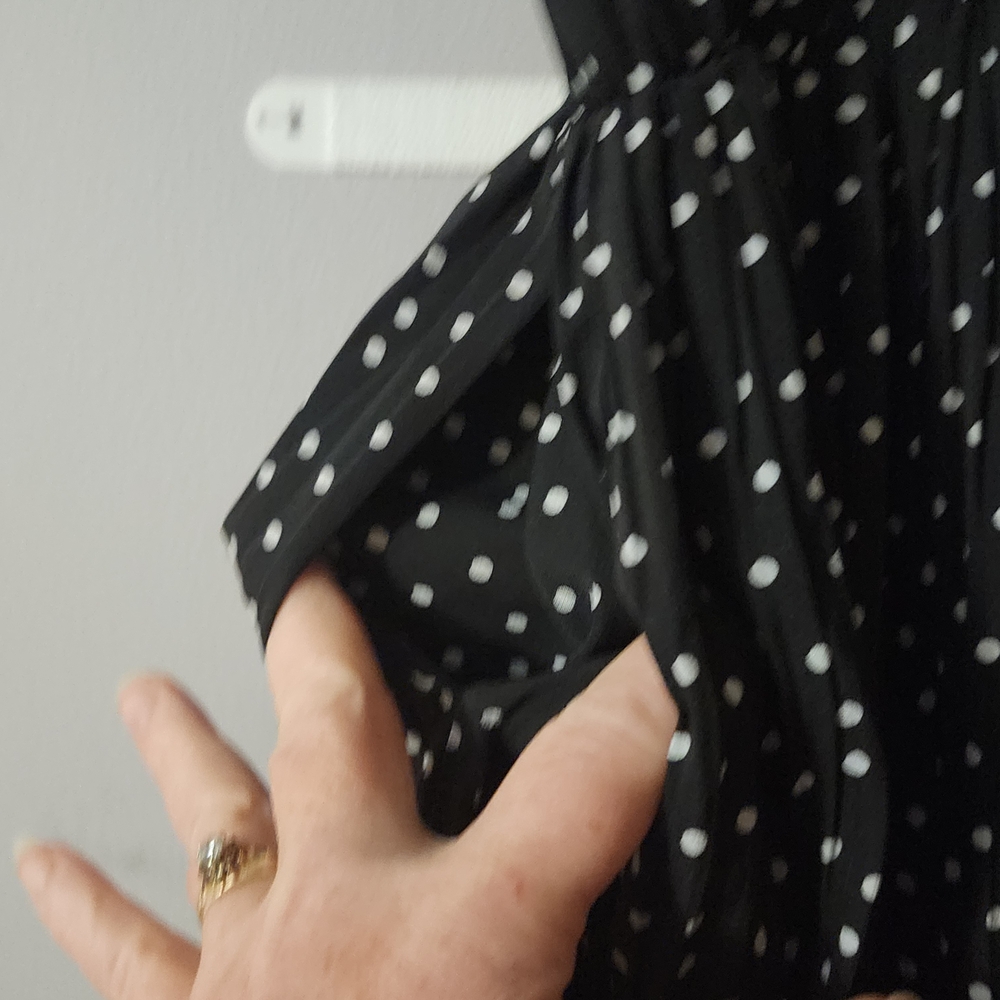 Zeagoo Black and White Polka Dot Maxi Skirt - Picture 2 of 6
